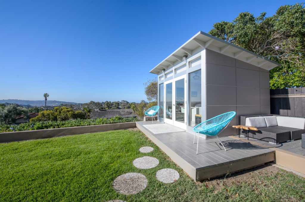 home office in the garden